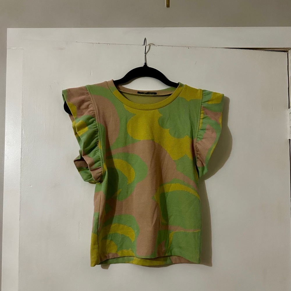 Zara Ruffled Pastel Top - Picture 3 of 11